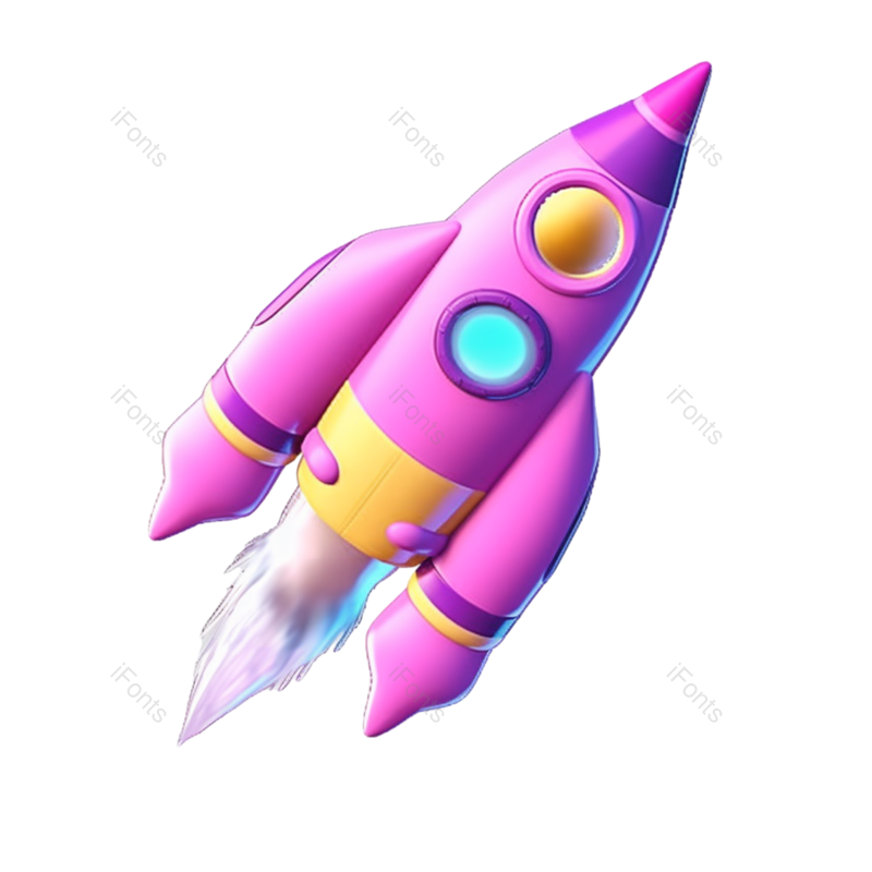 天空图片,插画元素,火箭PNG,可爱的免抠素材